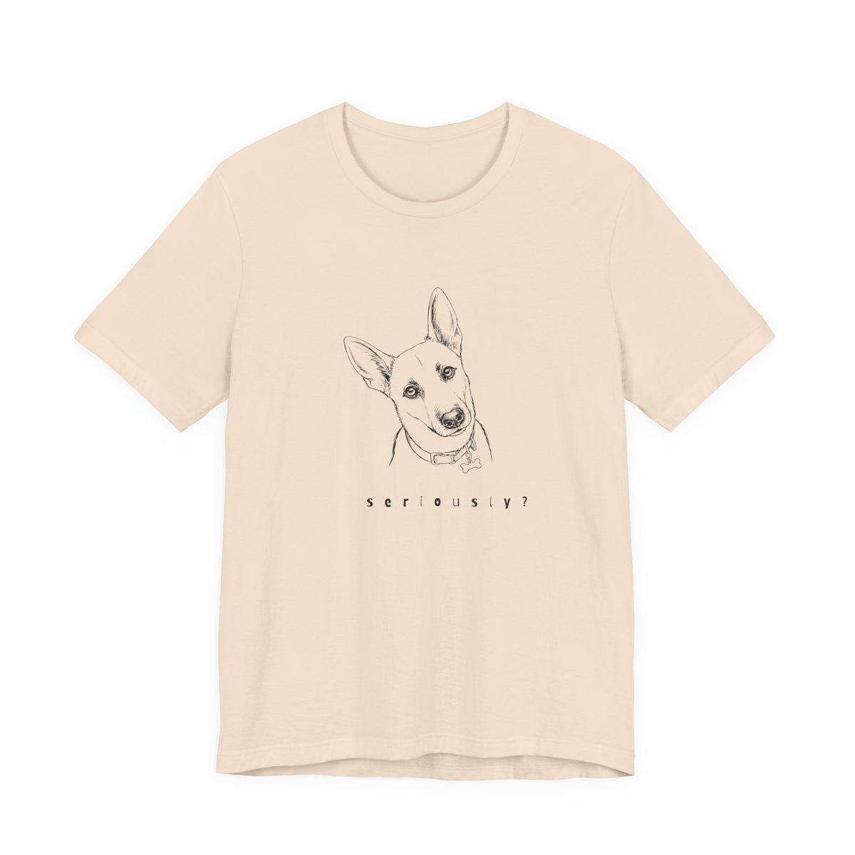 Seriously? Questioning Dog look tee