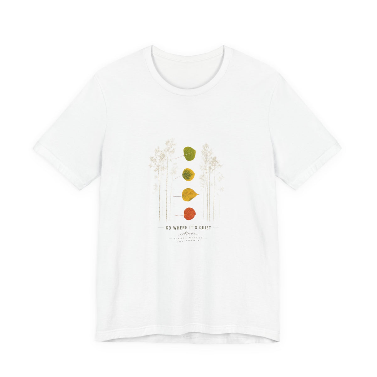 Go Where It's Quiet | Aspen Leaves Tee Sierra Nevada, Ca