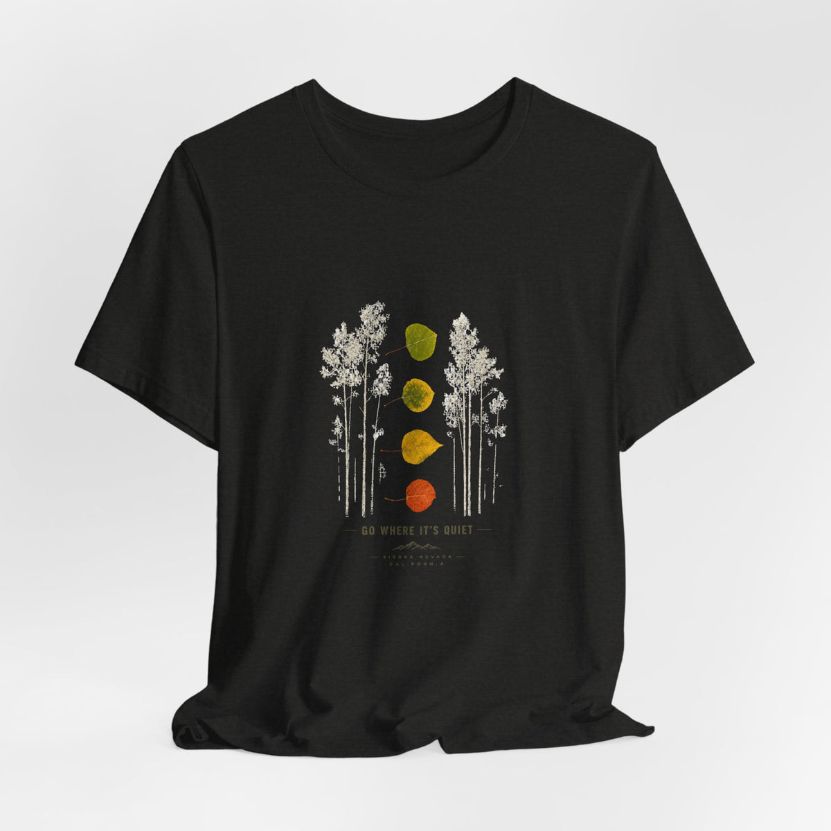 Go Where It's Quiet | Aspen Leaves Tee Sierra Nevada, Ca