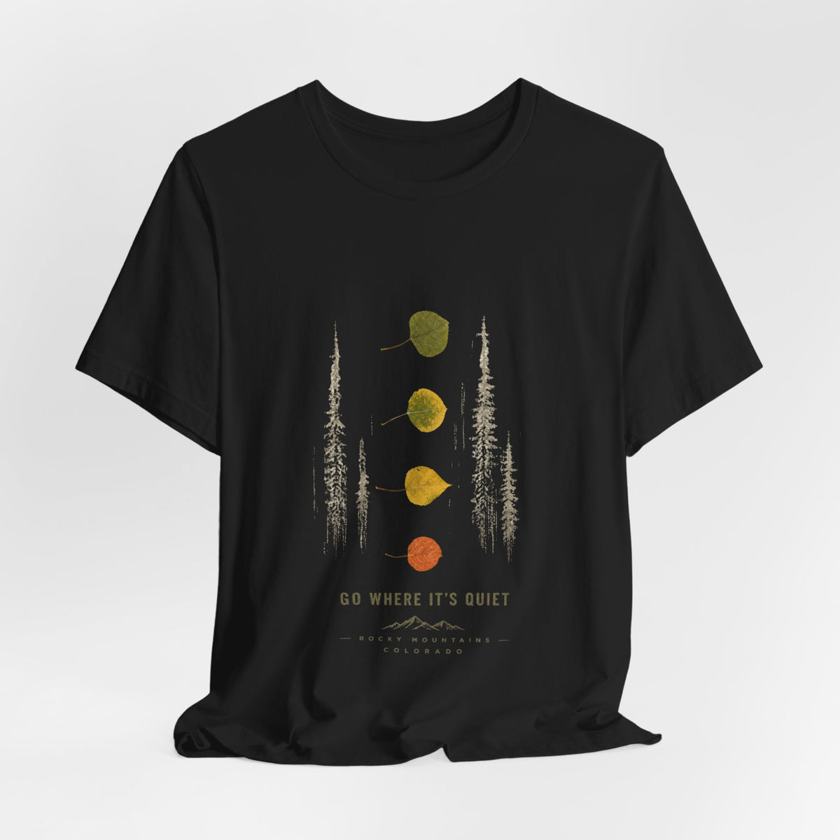 Aspen leaf tee-Rocky Mountain Colorado