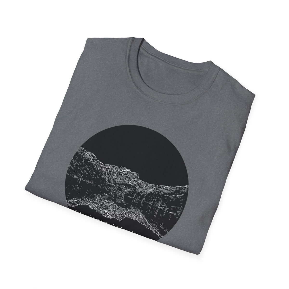 Go Where It’s Quiet T-Shirt – Minimalist Mountain Graphic Tee | Black & White Nature Shirt | Outdoor Apparel
