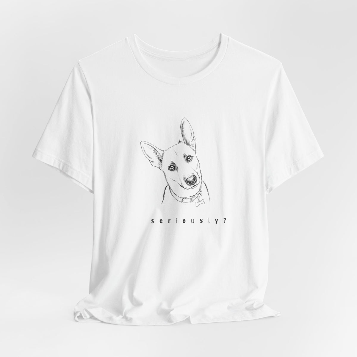 Seriously? Questioning Dog look tee
