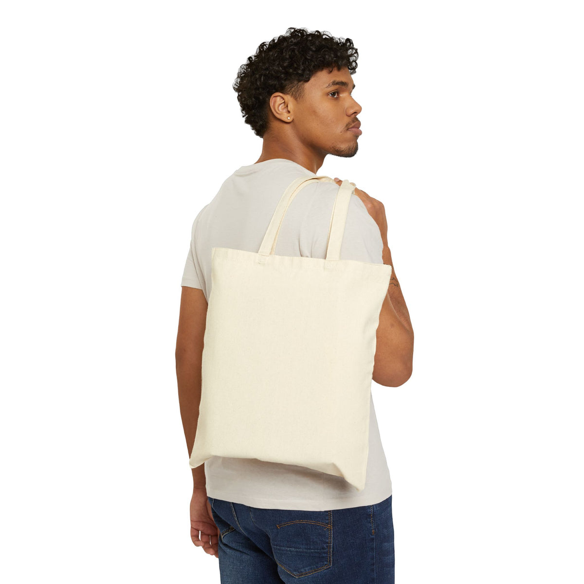 Vibe Chaser Canvas Tote – Retro Sunset Stripe Eco Grocery Bag