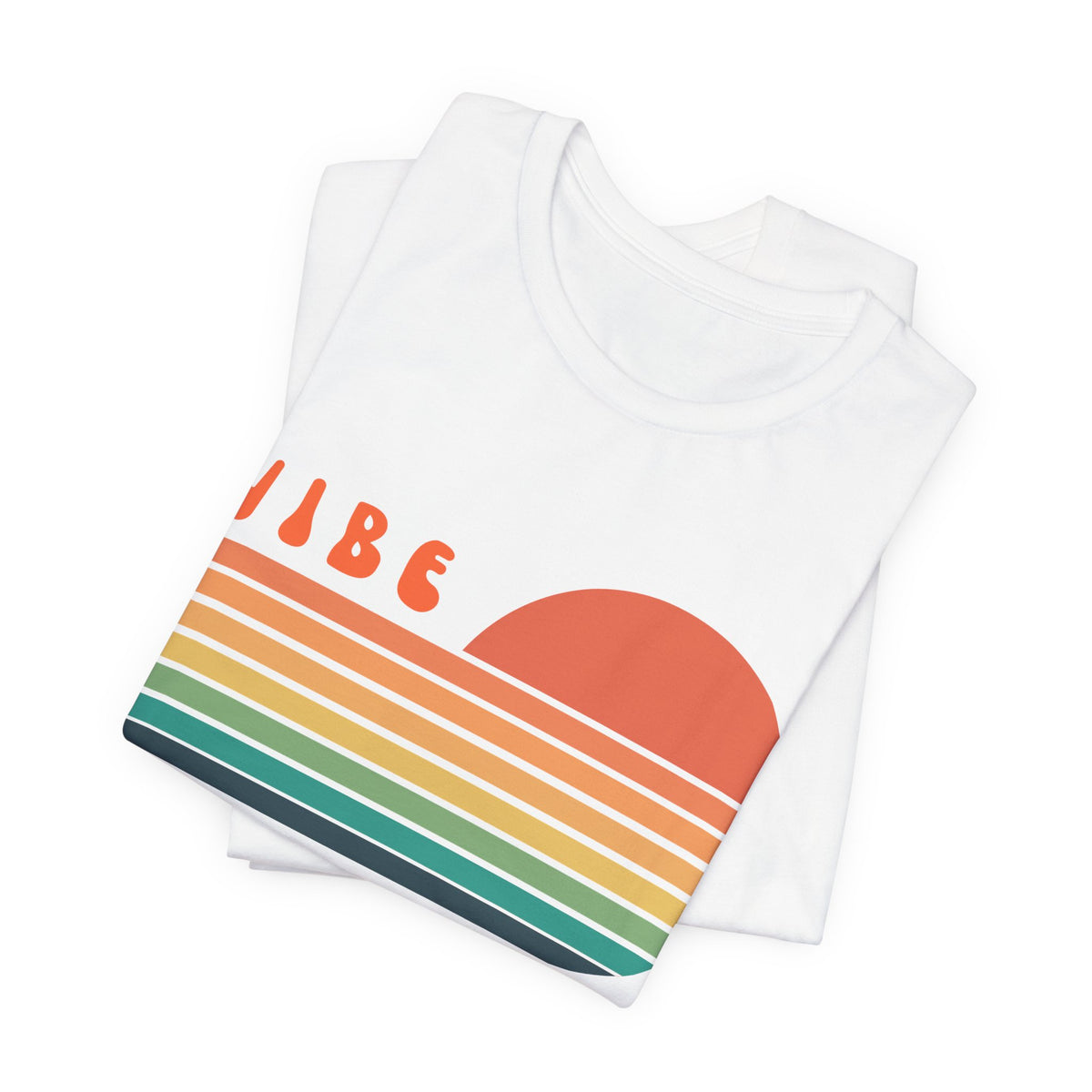 Vibe Chaser retro sunset T-Shirt | 70s stripes, vintage typography