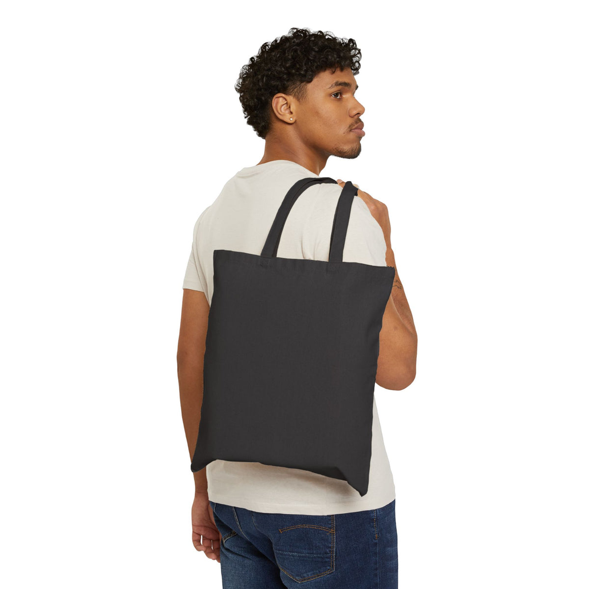 Vibe Chaser Canvas Tote – Retro Sunset Stripe Eco Grocery Bag
