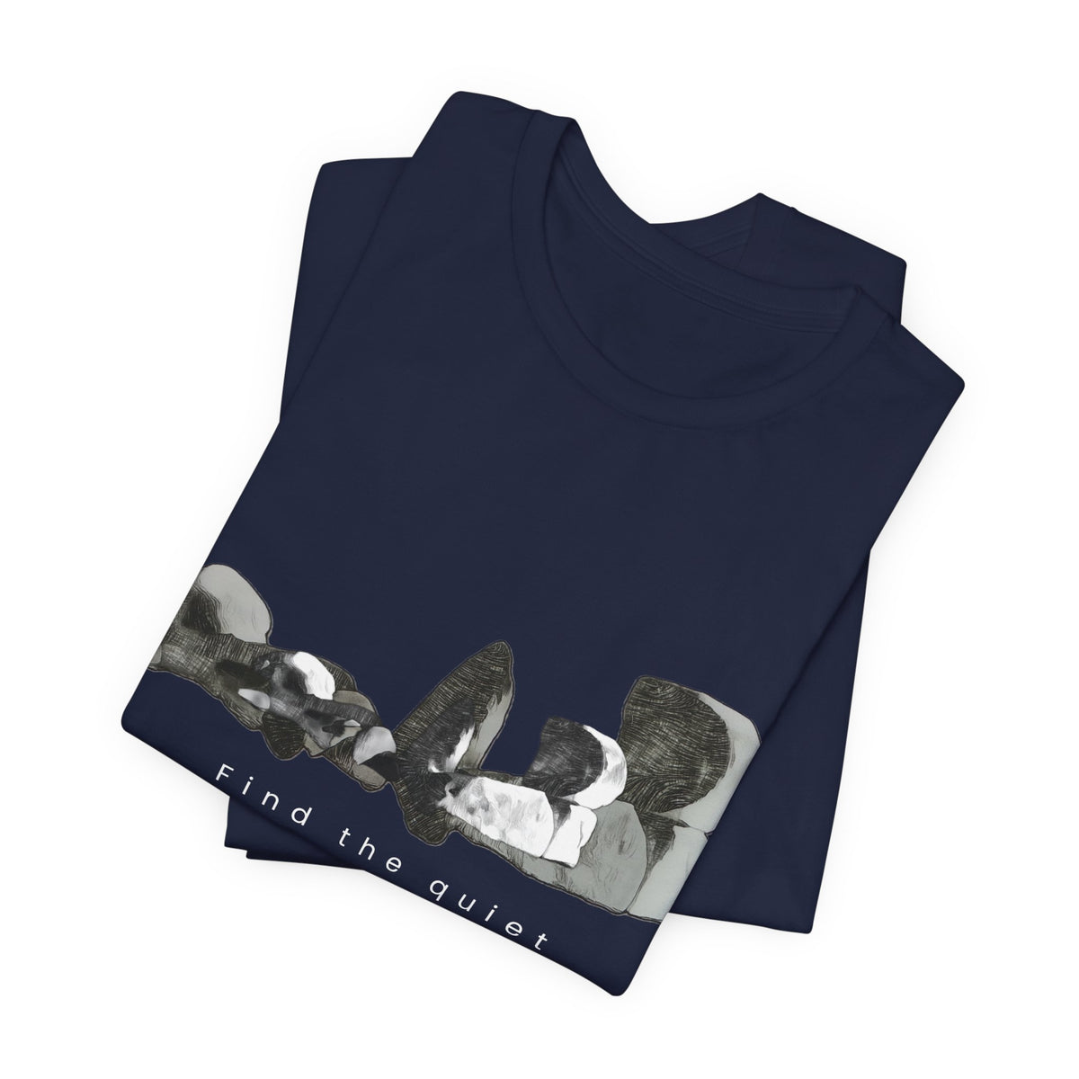 Abstract Wave Graphic Tee — Minimalist Monochrome Beach Vibe T-Shirt