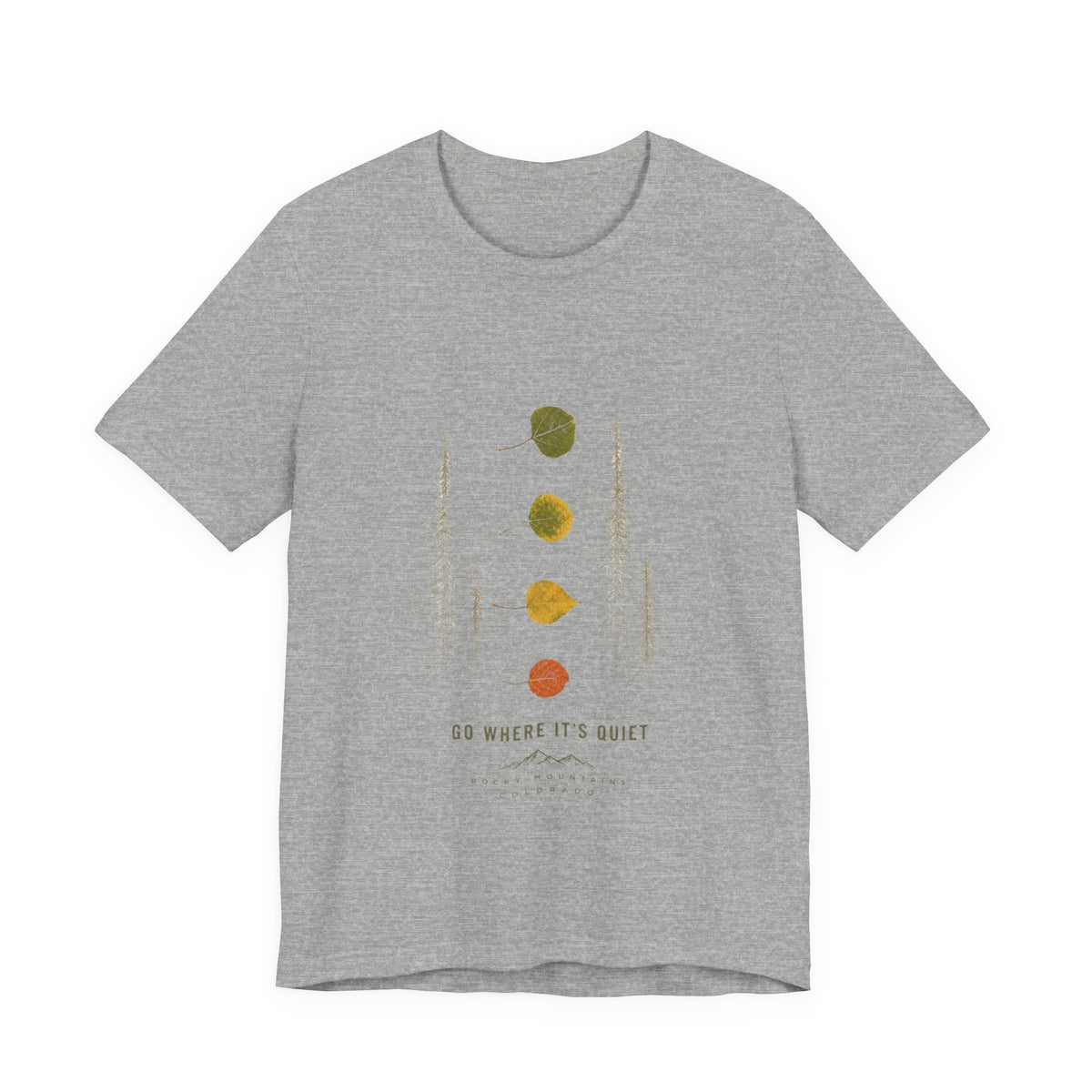 Aspen leaf tee-Rocky Mountain Colorado