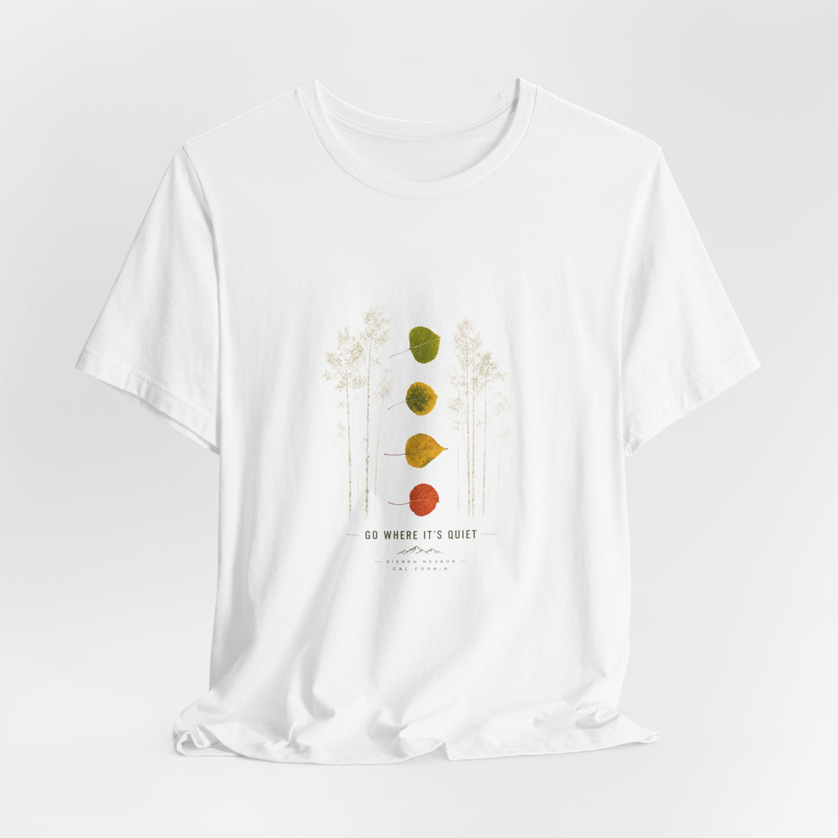 Go Where It's Quiet | Aspen Leaves Tee Sierra Nevada, Ca