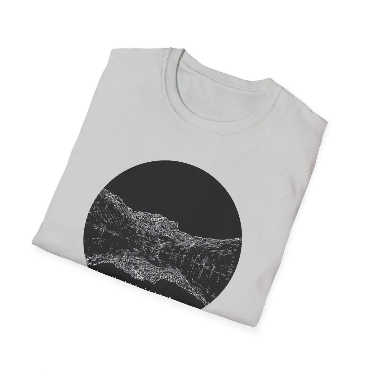 Go Where It’s Quiet T-Shirt – Minimalist Mountain Graphic Tee | Black & White Nature Shirt | Outdoor Apparel