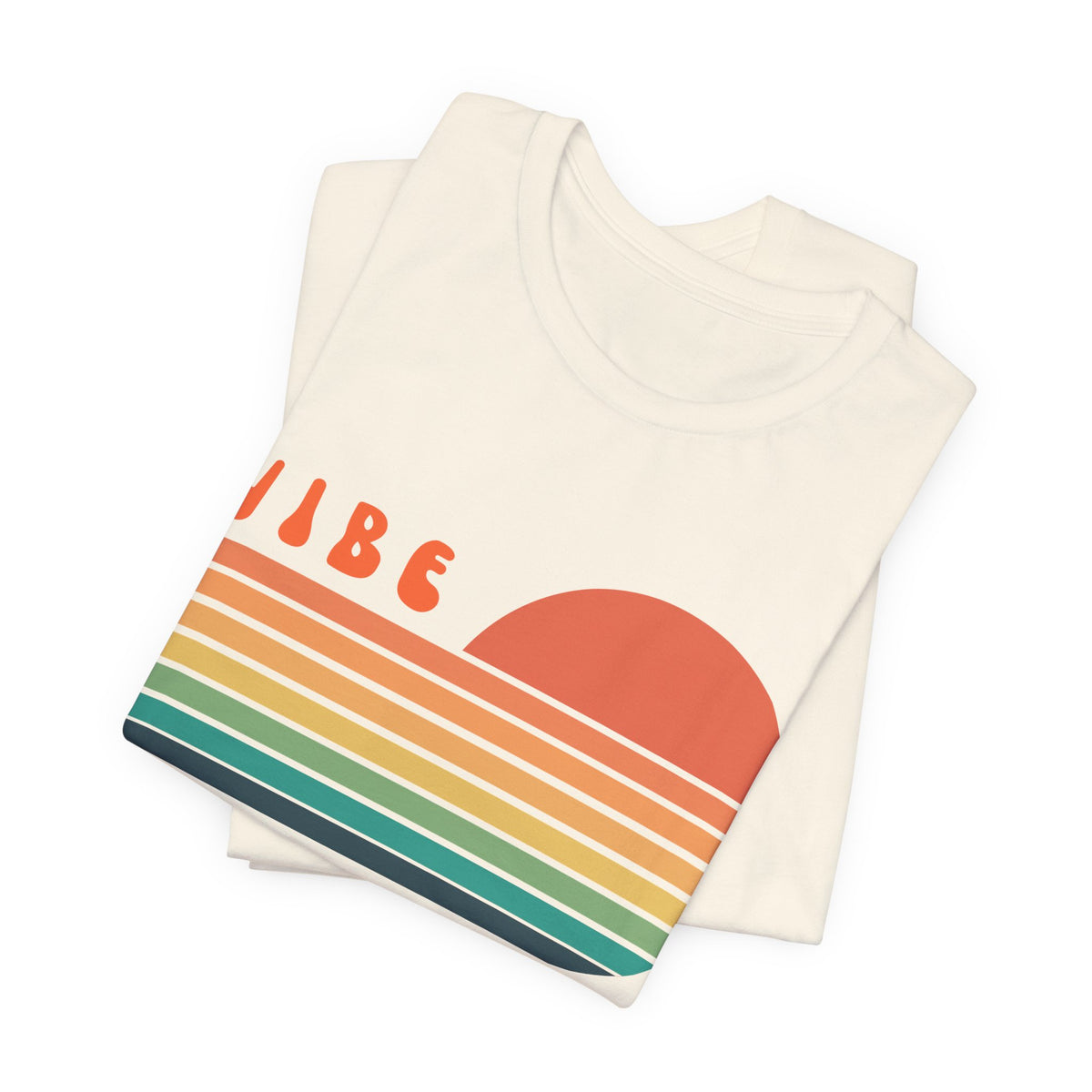Vibe Chaser retro sunset T-Shirt | 70s stripes, vintage typography
