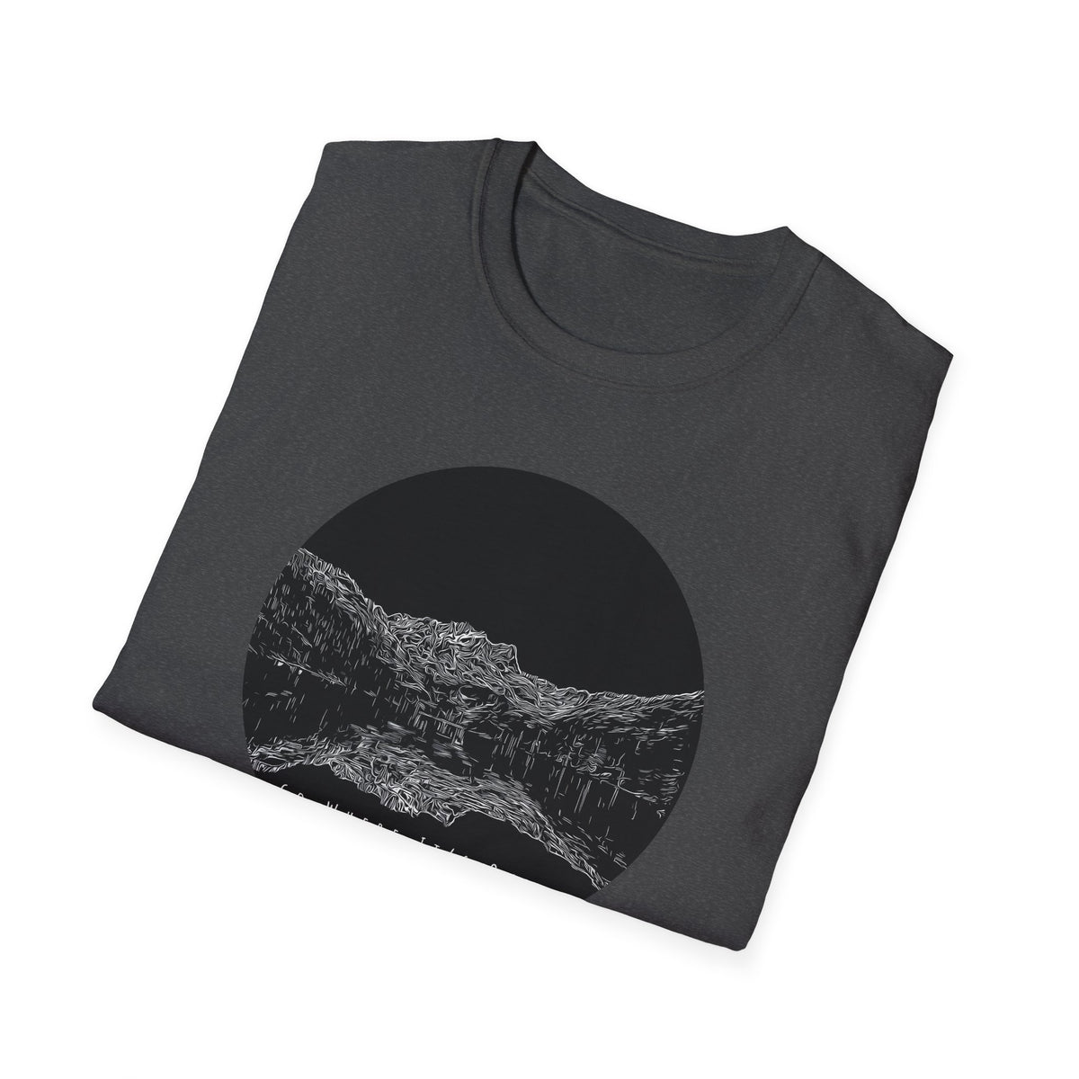 Go Where It’s Quiet T-Shirt – Minimalist Mountain Graphic Tee | Black & White Nature Shirt | Outdoor Apparel