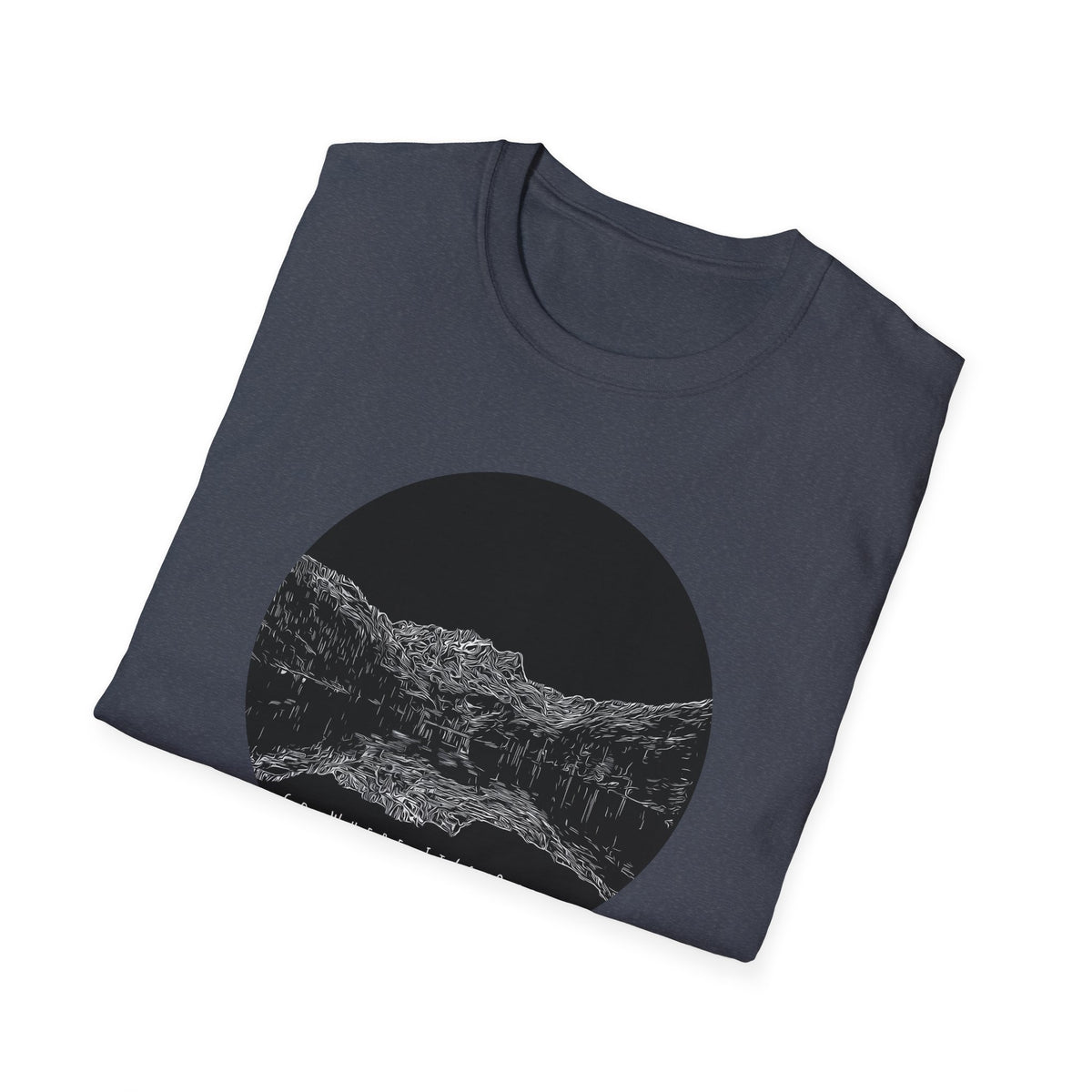 Go Where It’s Quiet T-Shirt – Minimalist Mountain Graphic Tee | Black & White Nature Shirt | Outdoor Apparel