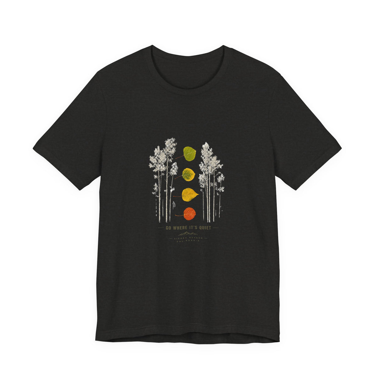 Go Where It's Quiet | Aspen Leaves Tee Sierra Nevada, Ca