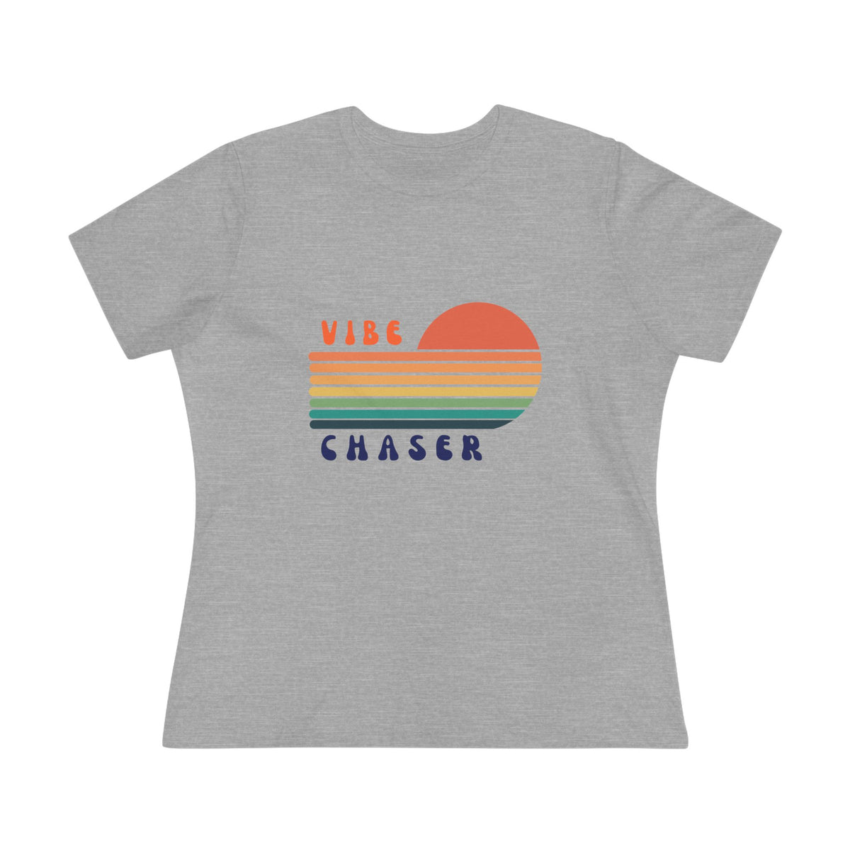 Retro Sunset Vibe Chaser Tee | Vintage Rainbow Stripes Shirt