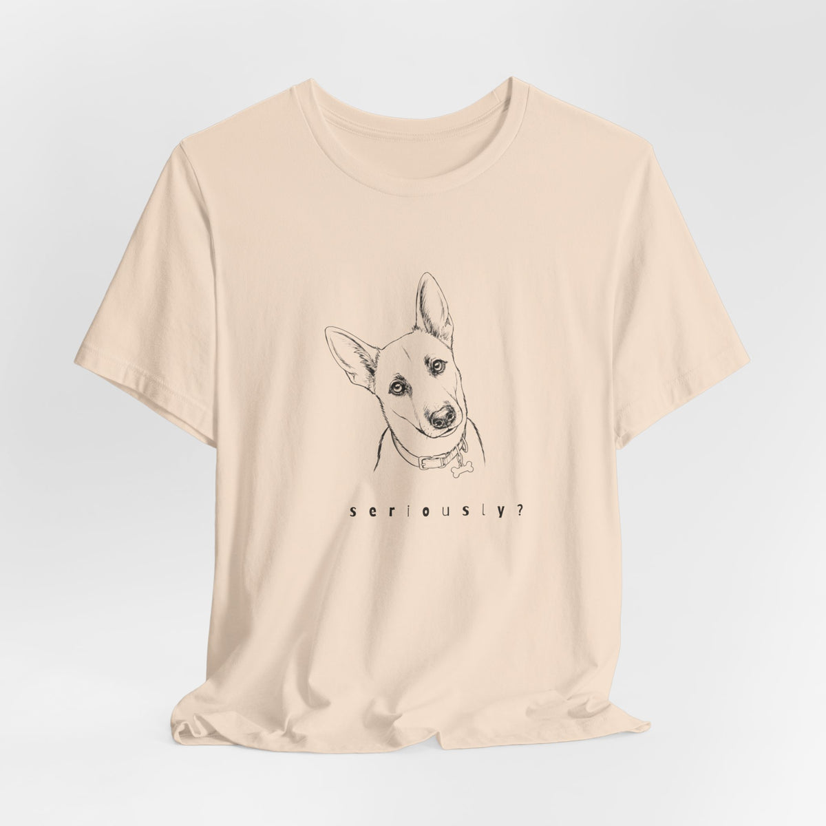 Seriously? Questioning Dog look tee