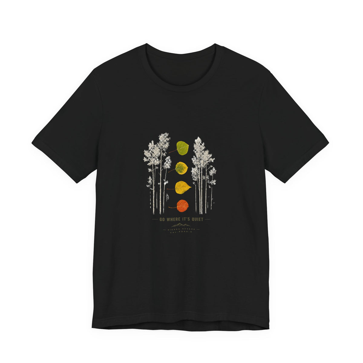 Go Where It's Quiet | Aspen Leaves Tee Sierra Nevada, Ca