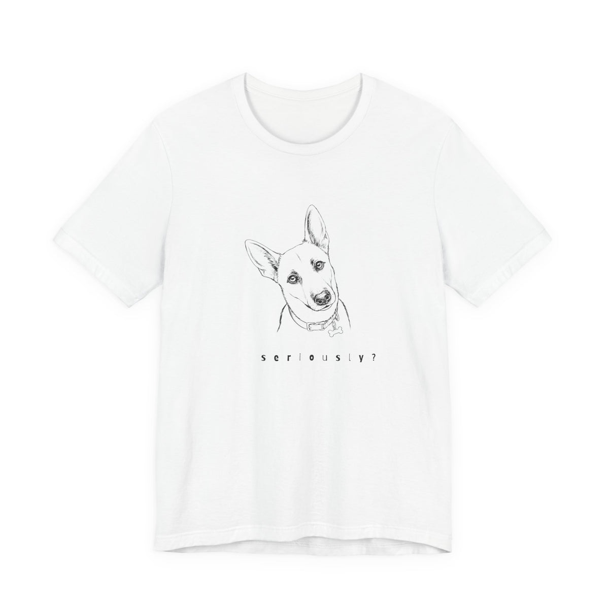Seriously? Questioning Dog look tee