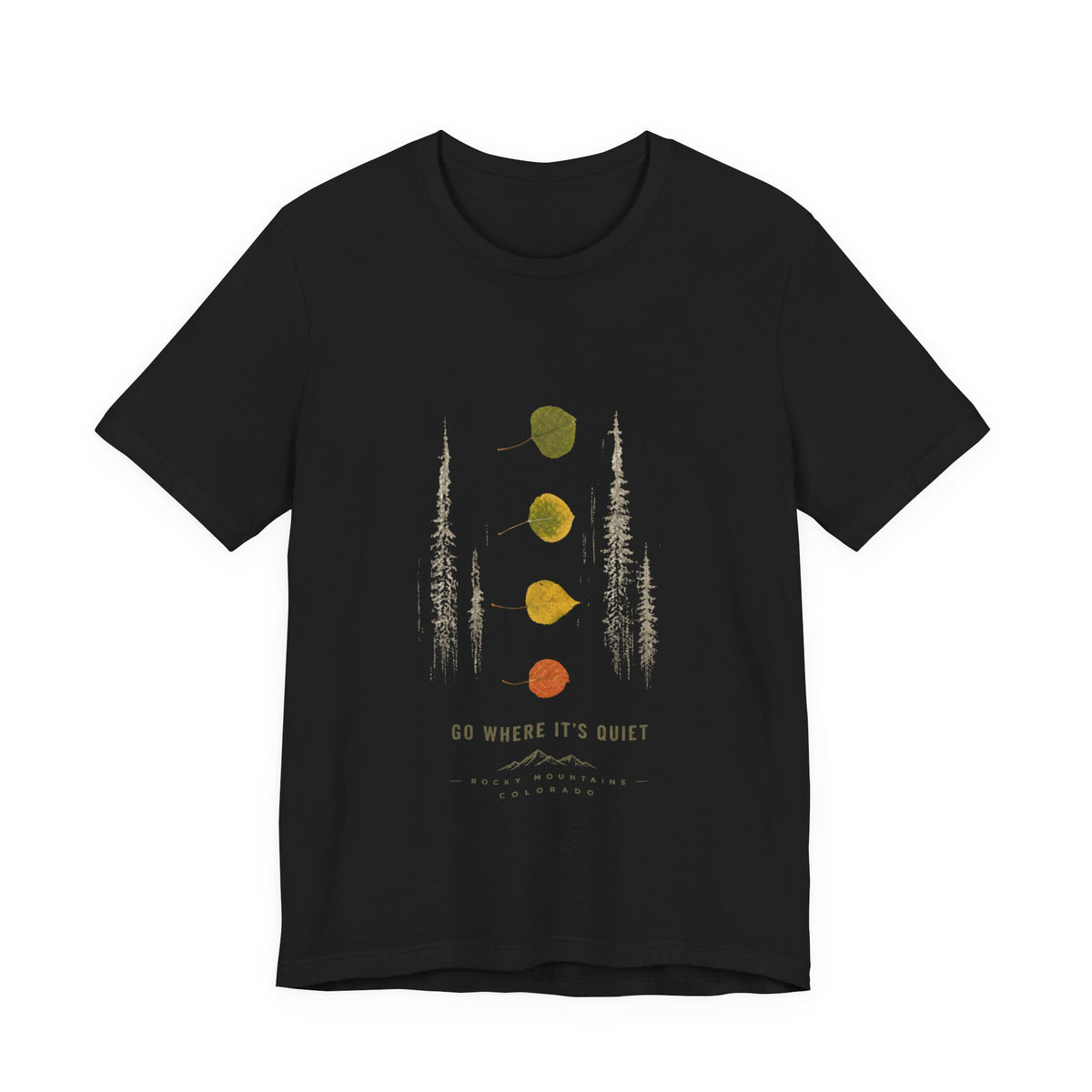 Aspen leaf tee-Rocky Mountain Colorado