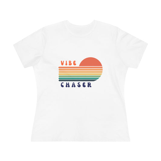 Retro Sunset Vibe Chaser Tee | Vintage Rainbow Stripes Shirt