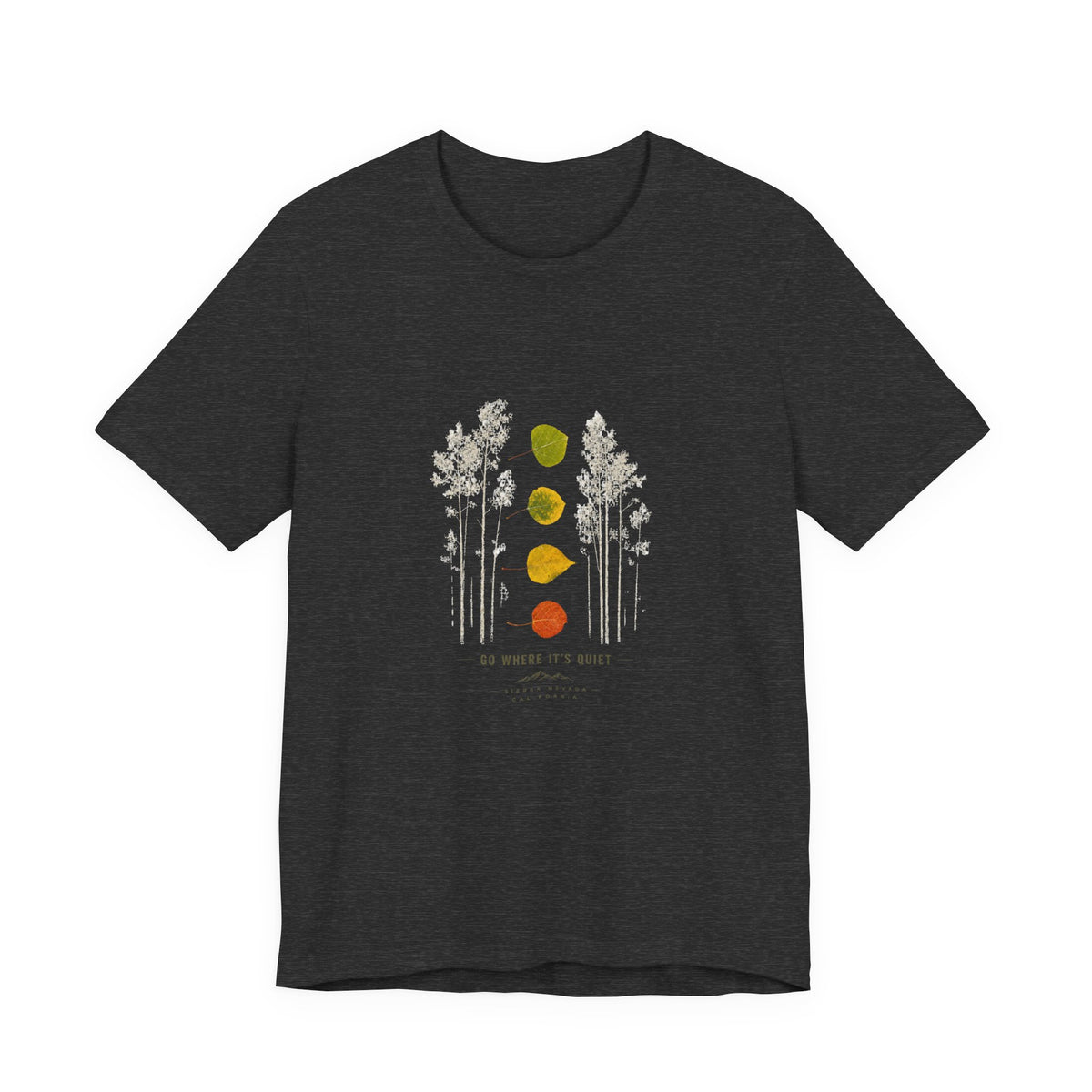 Go Where It's Quiet | Aspen Leaves Tee Sierra Nevada, Ca