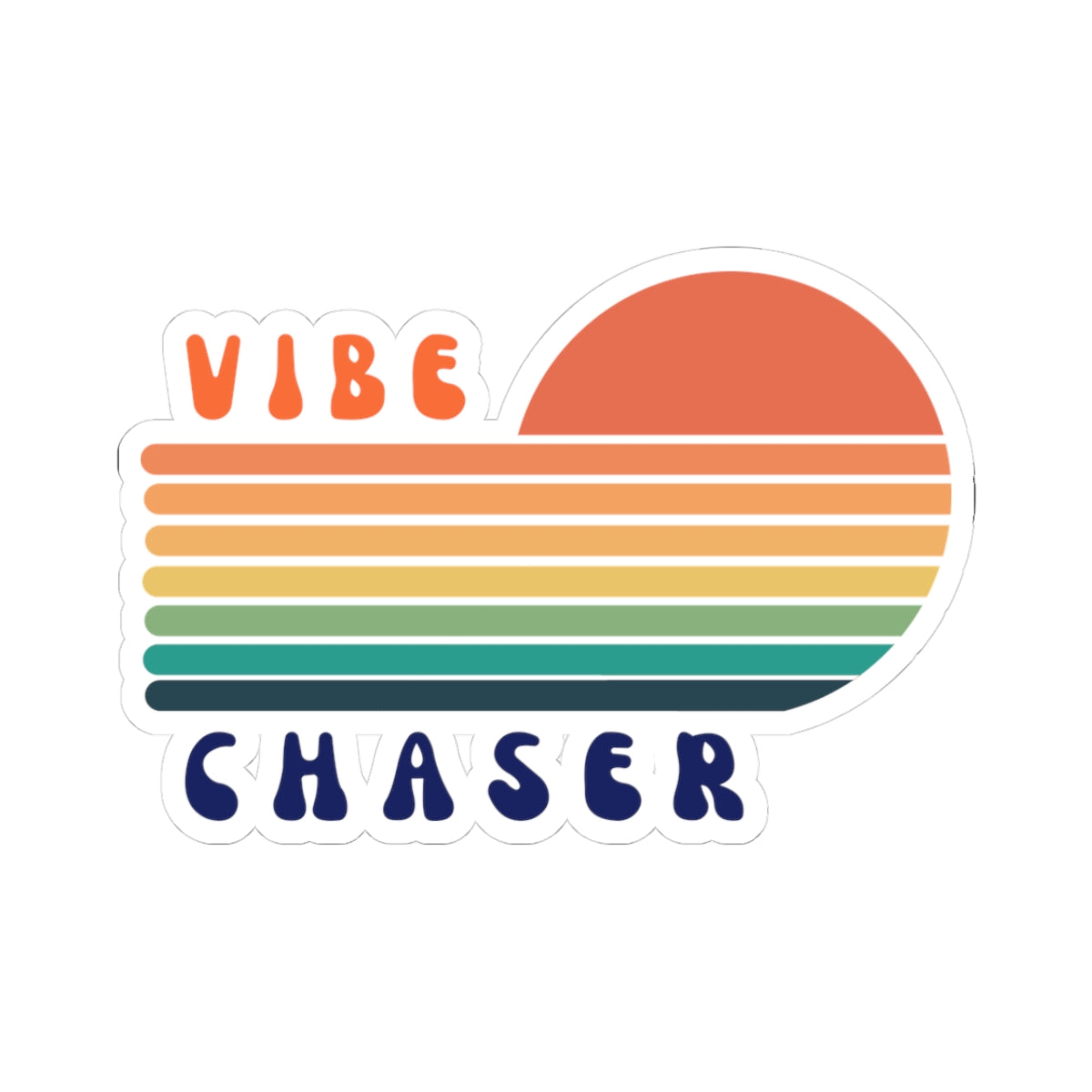 Vibe Chaser Retro Sunset Sticker