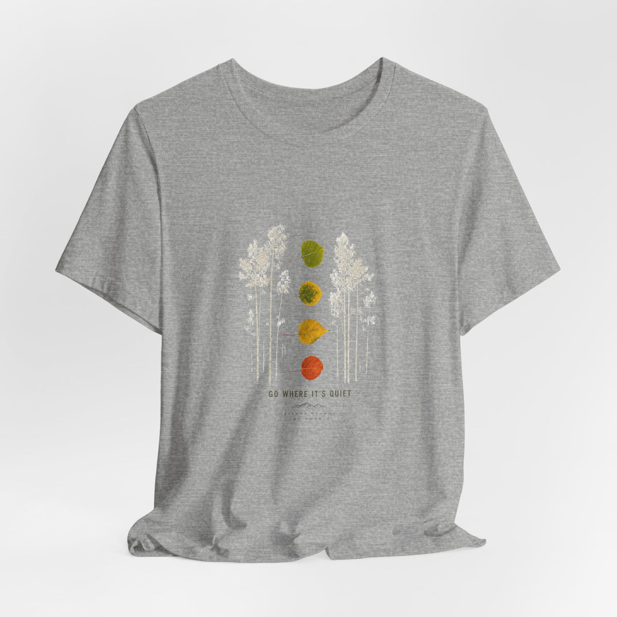 Go Where It's Quiet | Aspen Leaves Tee Sierra Nevada, Ca
