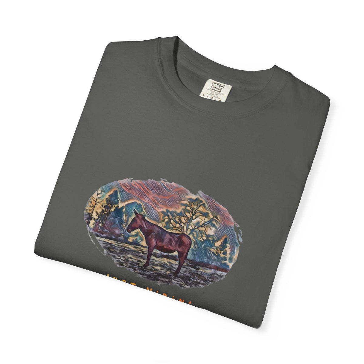 Just Vibin’ Donkey T-Shirt -  'Good Vibes' Garment-Dyed Tee