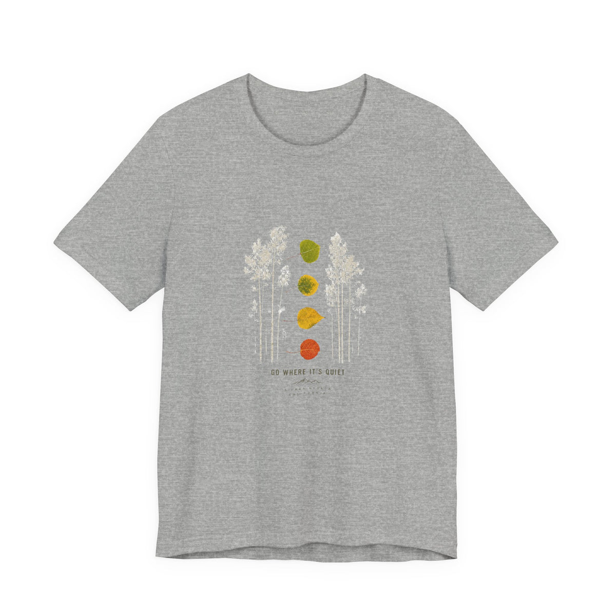 Go Where It's Quiet | Aspen Leaves Tee Sierra Nevada, Ca